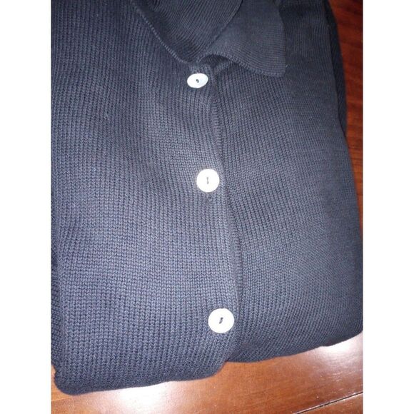 Ulla Popken Plus Size Black 100% Cotton Relaxed Fit Cardigan Sweater 24/26 / 3X - Picture 9 of 9